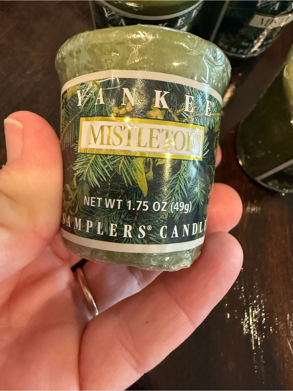 Yankee Candle Mistletoe Green Votive Samplers (Set of 4)